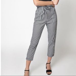 Kendall + Kylie Gingham Paperbag Pants - PacSun